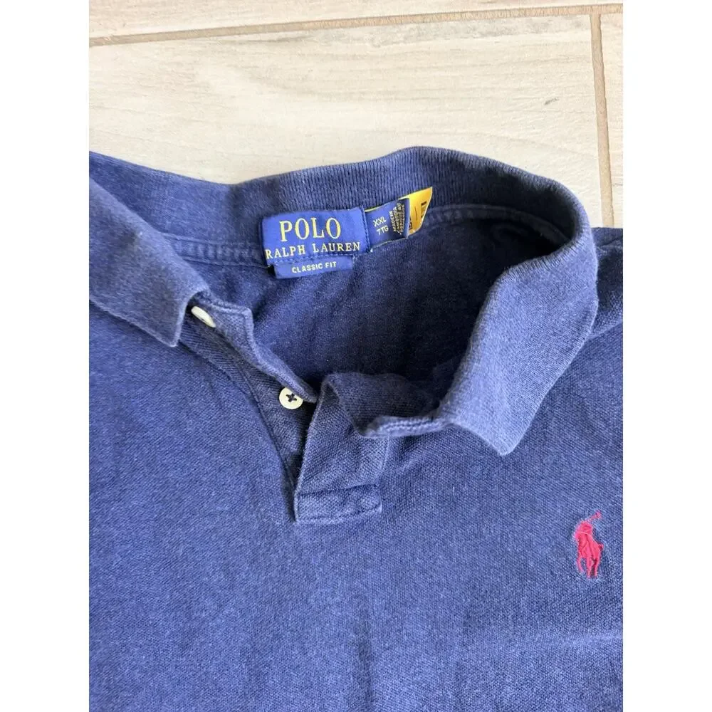 Polo Ralph Lauren Short Sleeve Navy Blue Polo Shirt Men’s XXL